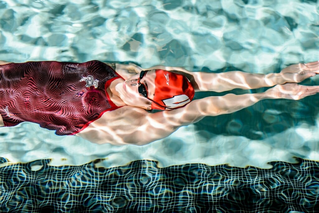 Photo: Nelson swimming in pool