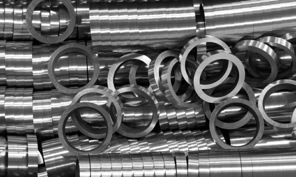 Photo: Pile of metal rings