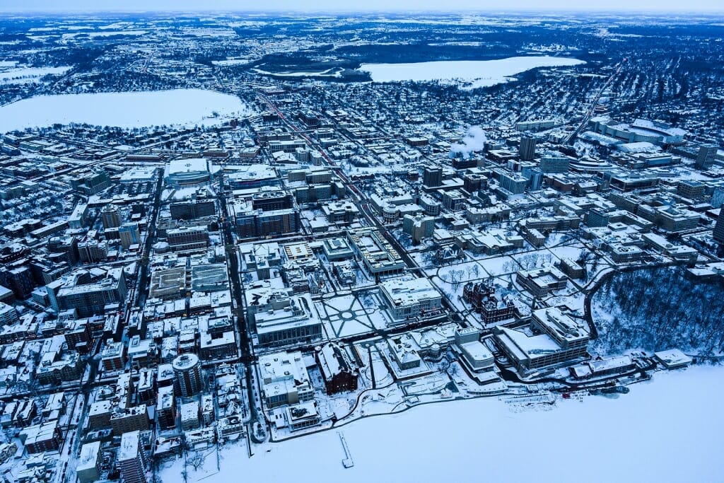 Photo: Aerial view of East Campus area