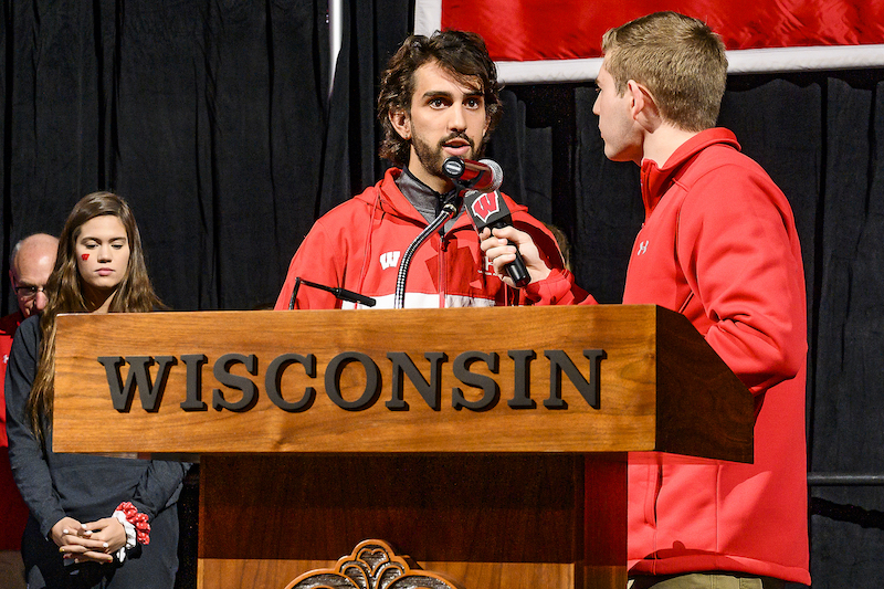 Photo of Morgan McDonald speaking.