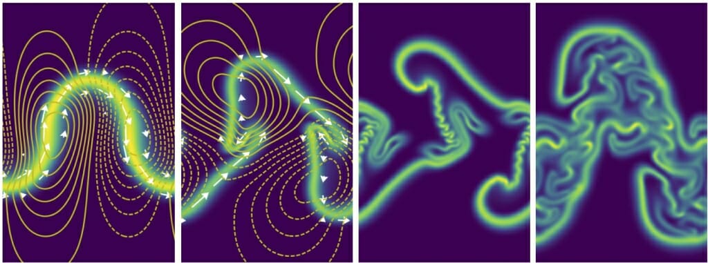 Photo: Closeup view of "swimming" microbes