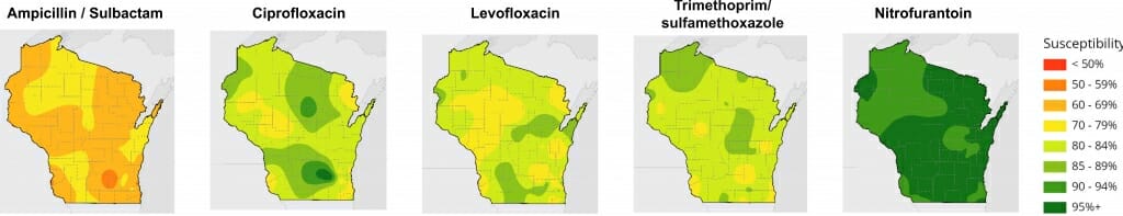 Photo: Maps indicating drug resistance by region