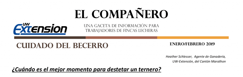 Photo of a masthead in Spanish for El Companero.