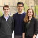 Photo of the three recipients standing outside the Wisconsin Institutes for Discovery