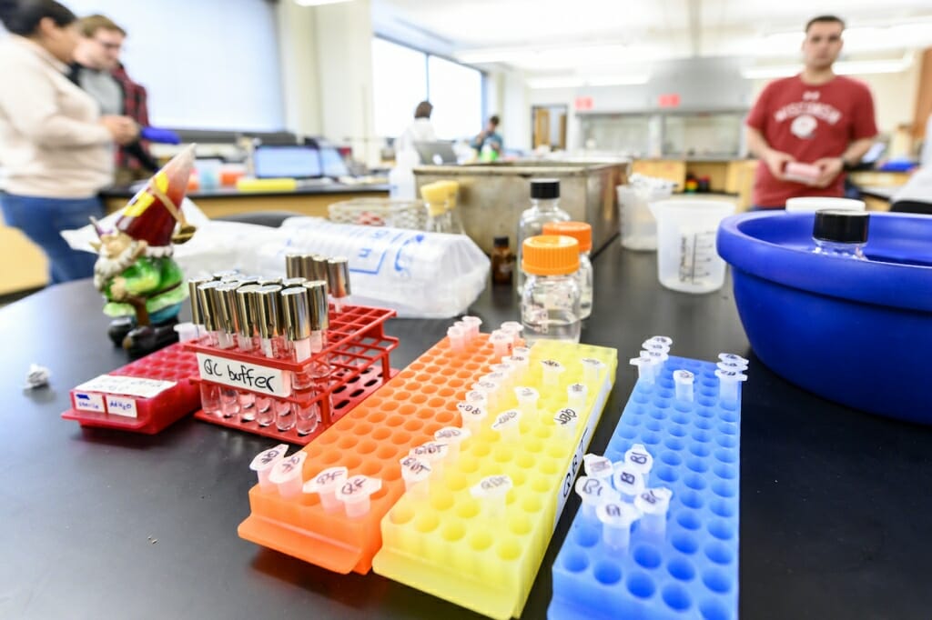 Photo: Lab specimens are labeled and stored.