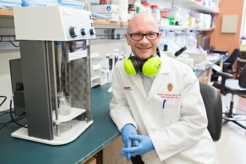 Photo: Welham in lab