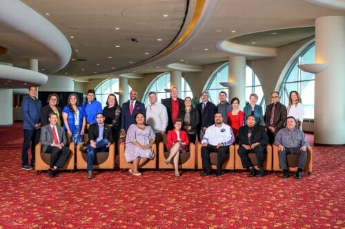 Photo of Tribal and university leaders at Monona Terrace.