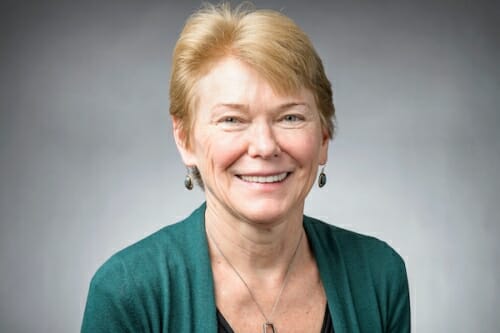 Photo: Studio portrait of Sarah Mangelsdorf