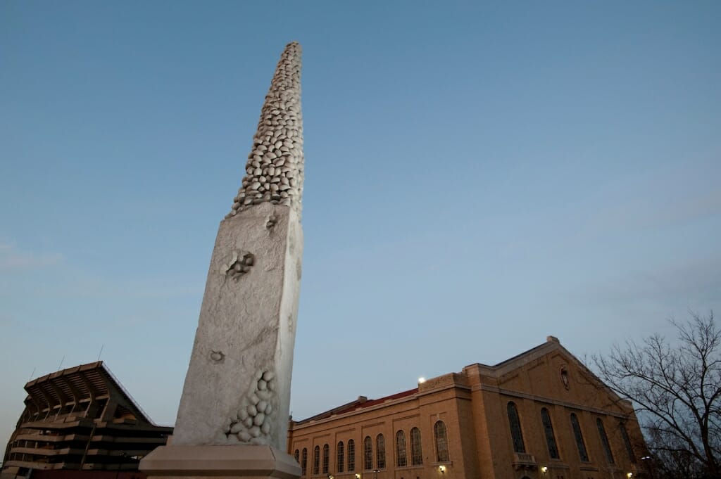 Photo: Statue as seen from below