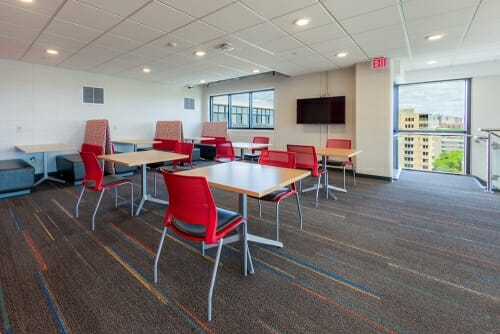 Photo: Tables in the student lounge