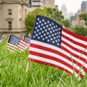 Photo: An American flag close-up.