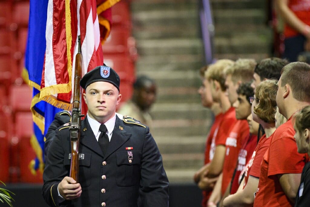 Photo: Student in cadet uniform