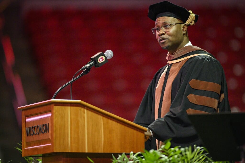 Patrick Sims, deputy vice chancellor for diversity and inclusion, vice provost and chief diversity officer, also addressed the students.