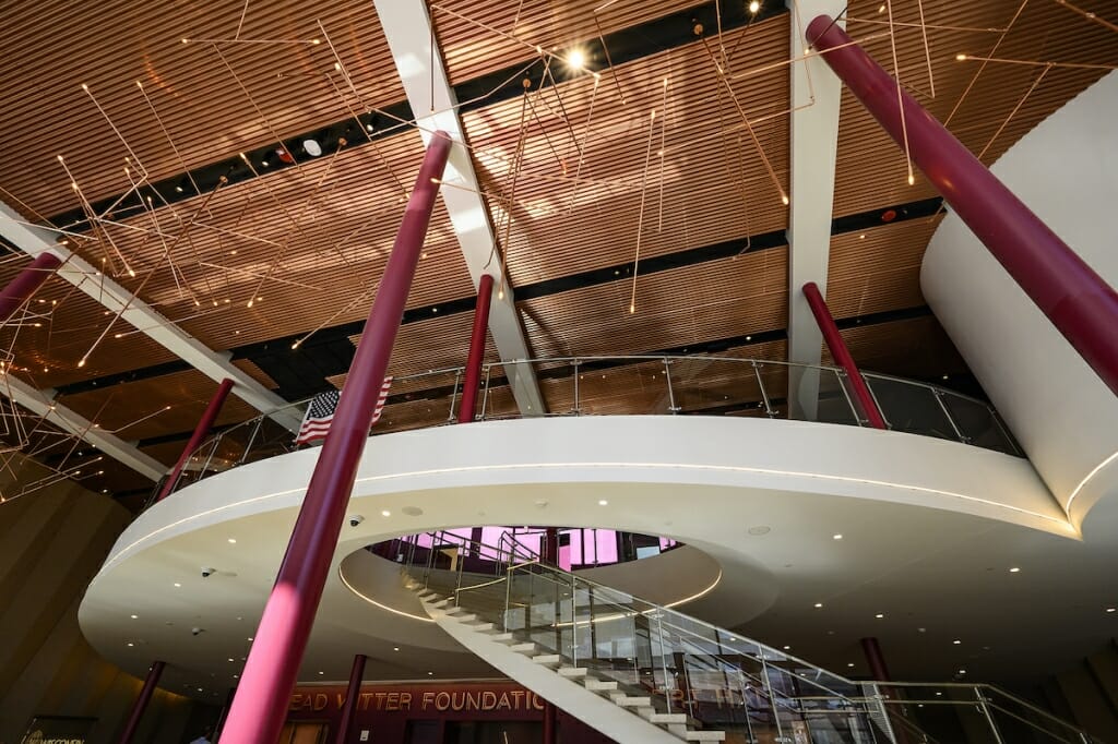 Photo: View from lobby looking toward ceiling