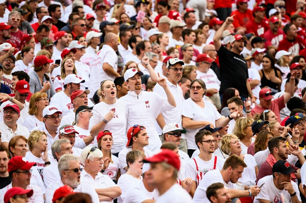 The skies were overcast for most of the game, but Badger fans were sunny and bright.