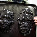 Photo: Closeup of the 2 black masks