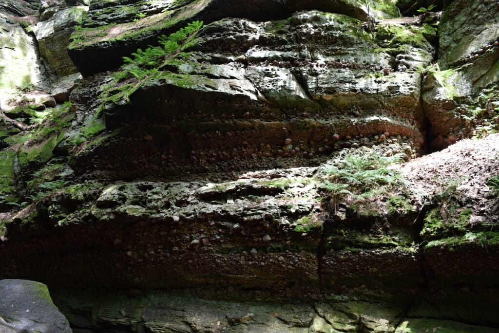 Photo: Rocks at Parfreys Glen State Scientific Area.