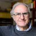 John Valley, professor of geoscience, is pictured in his office in Weeks Hall at the University of Wisconsin-Madison on Dec. 15, 2017. Valley is a geoscience expert who discovered the oldest samples of Earth -- 4,400-million-year-old zircons -- showing that oceans and clement conditions existed on the surface of earliest Earth. (Photo by Jeff Miller / UW-Madison)