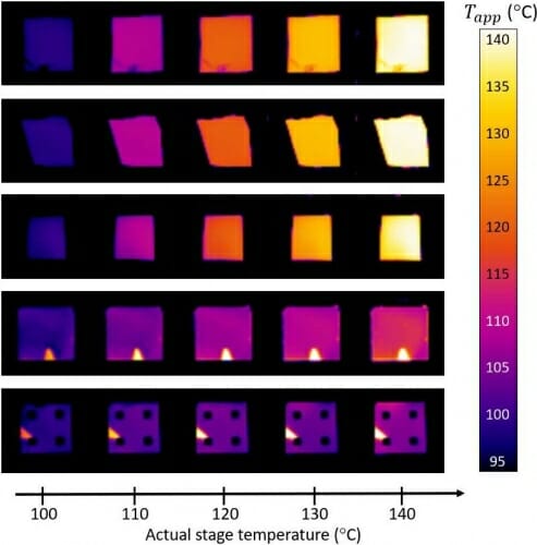 Photo: Chart of infrared squares