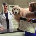 Photo: Scout with person holding scene board