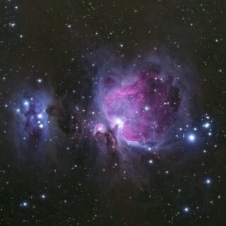 Photo: The Running Man Nebula and Great Orion Nebula