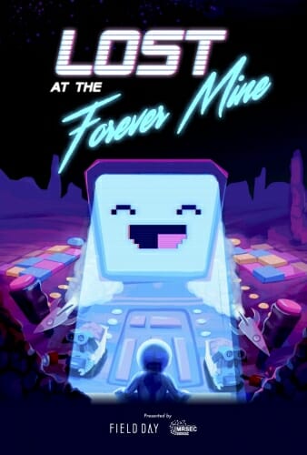 Title image of Lost at the Forever Mine showing a smiling robot