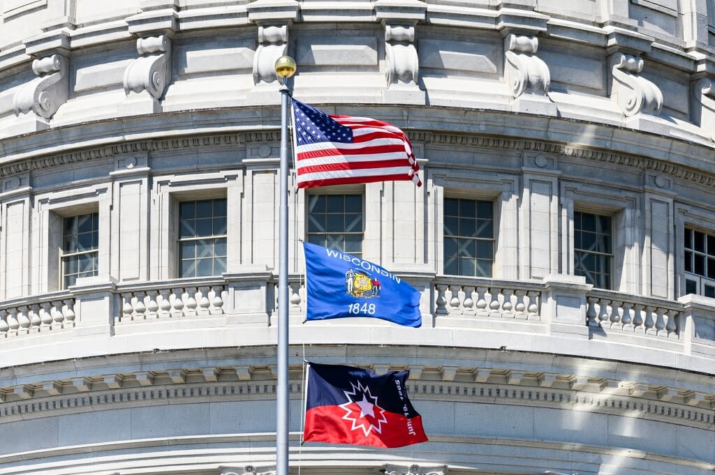 The Juneteenth flag was raised at the state Capitol for the first time on June 19, and several celebrations are being held in Madison.