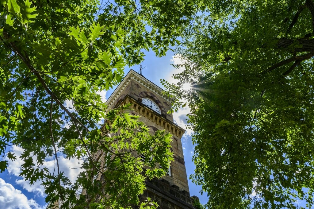 Clock tower of Music Hall