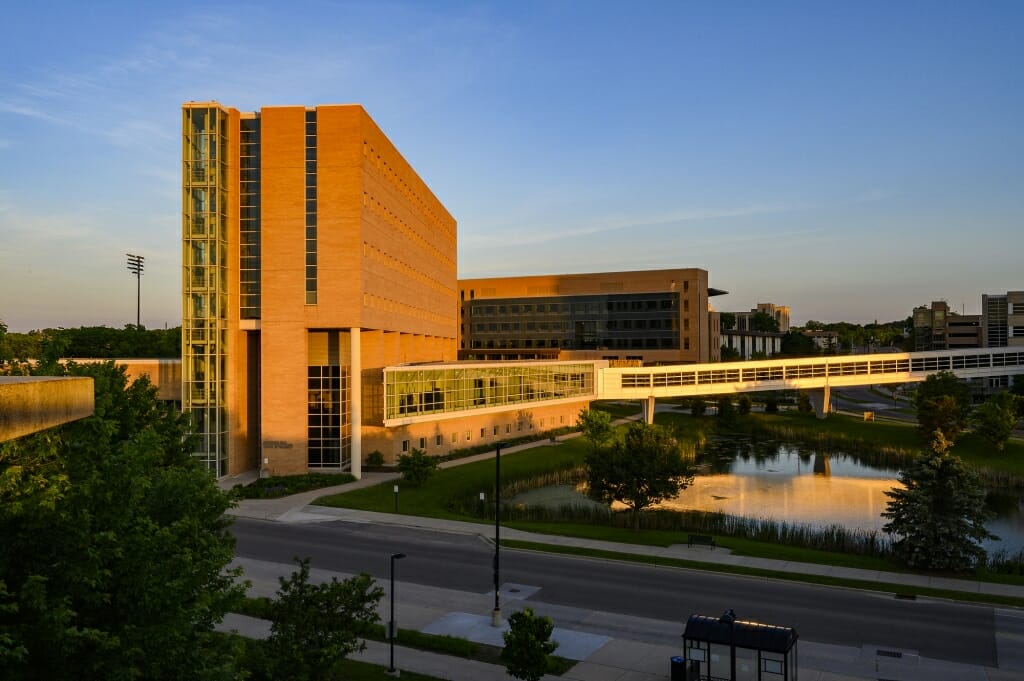 Rennebohm Hall, home to the School of Pharmacy.