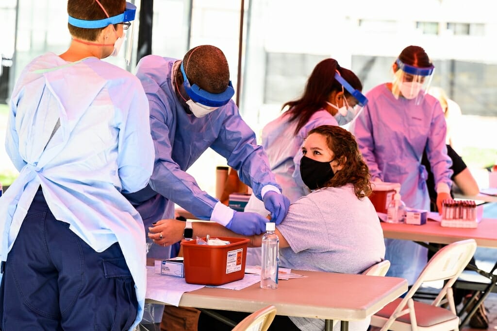 3. Megan P prepares for blood draw