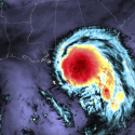 A satellite image of Hurricane Sally in September.