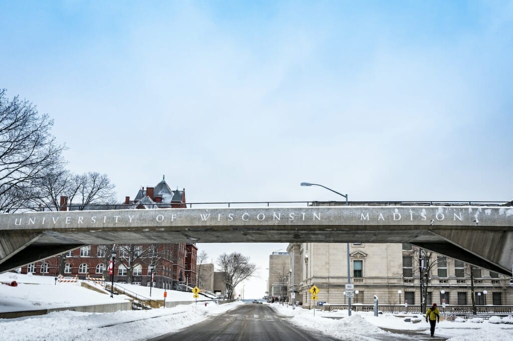 Pedestrian overpass with 