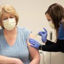 To master injecting the COVID-19 vaccines, UW Health staff members are practicing by injecting colleagues (and sometimes fruit) with a saline solution.