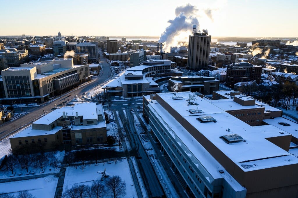 Engineering Mall had a definite winter-ish look on Feb. 7.