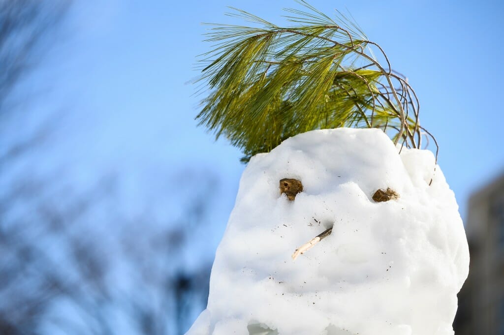 Just because you're made of snow doesn't mean you can't have a fashionable hairdo.