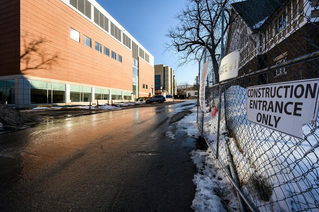 A newly completed expansion of Babcock Hall includes a three-story addition to house the Center for Dairy Research (CDR), a milk intake facility with three storage silos, and a small addition to house a two-story dryer.