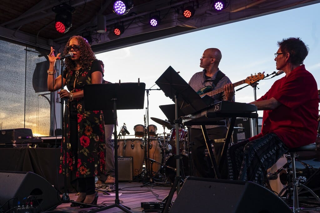 Donna Woodall and members of her band thrilled the crowd with their music.