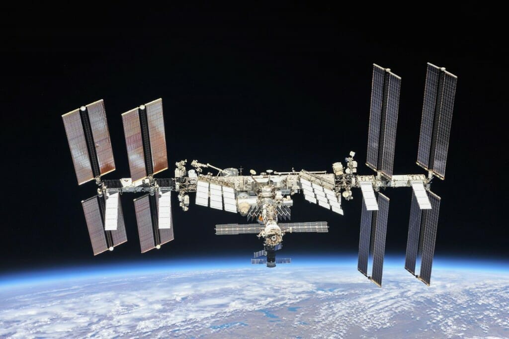 International Space Station seen above Earth