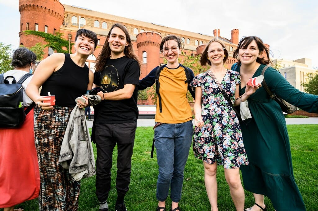 Group of people posing for the camera