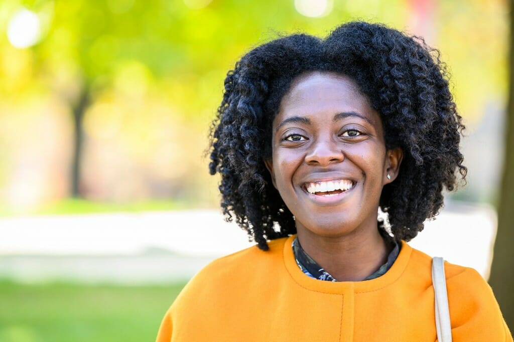 Portrait of Yaa Gyasi outdoors