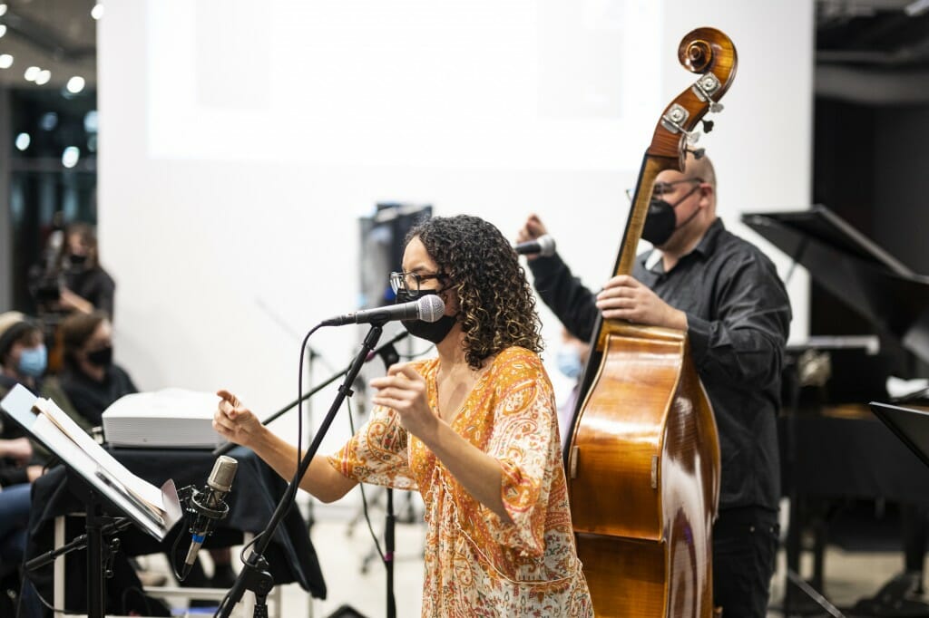 Ximena Morales and Nick Moran perform.