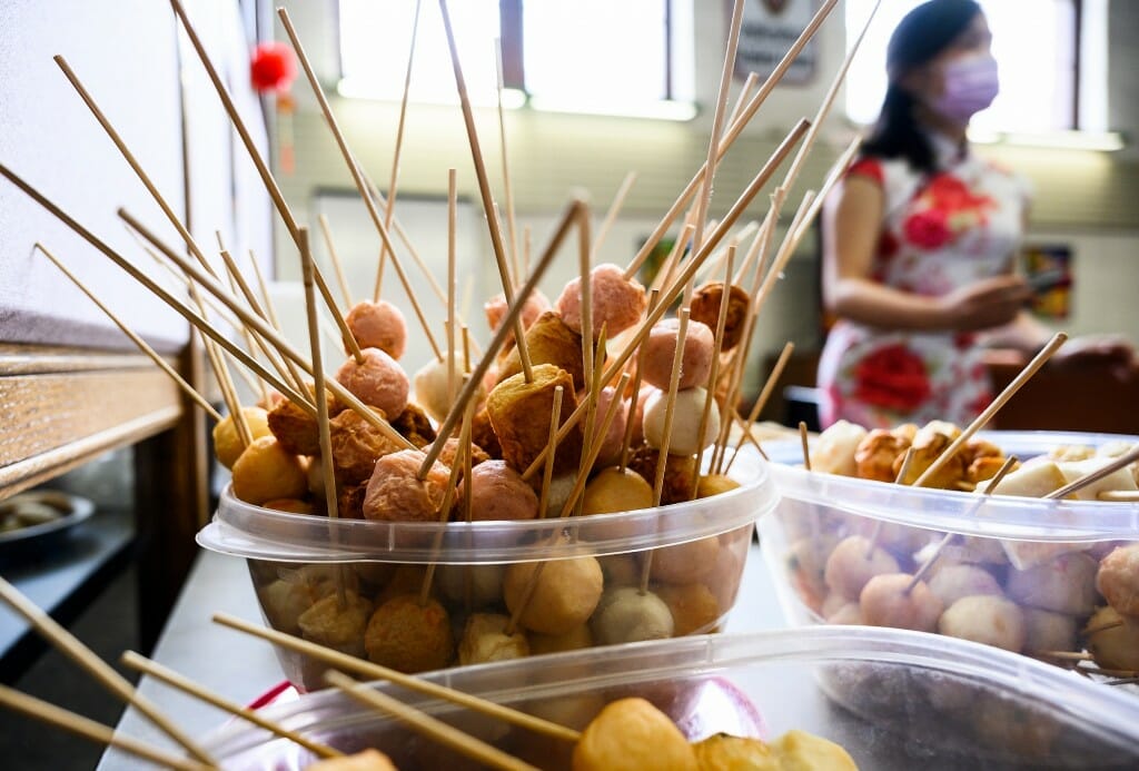 Photo: Bowls of food.