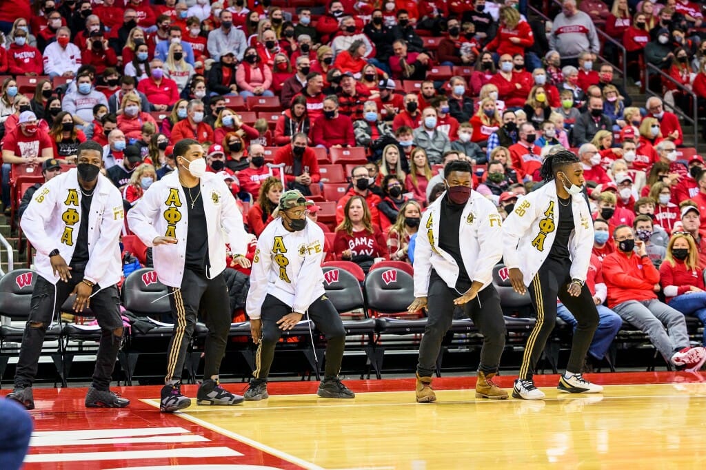 Alpha Phi Alpha fraternity members inspired plenty of cheers.