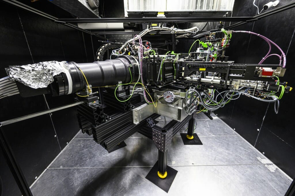 Closeup of the spectrograph