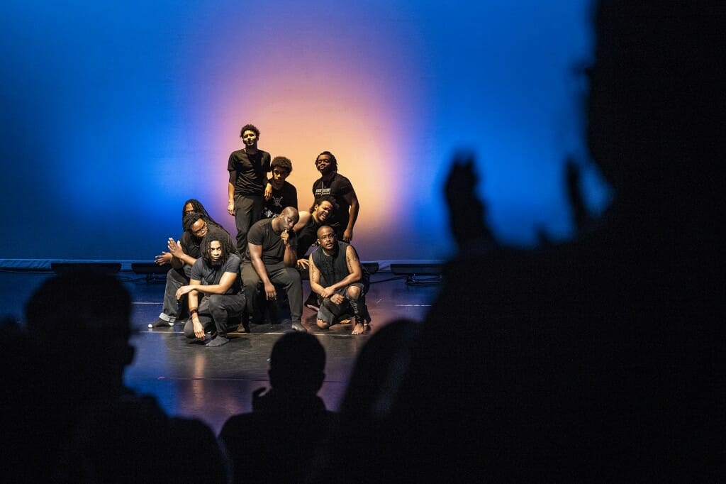 First Wave scholars receive a standing ovation as they conclude their performance of “summer, somewhere,” by First Wave alum Danez Smith.