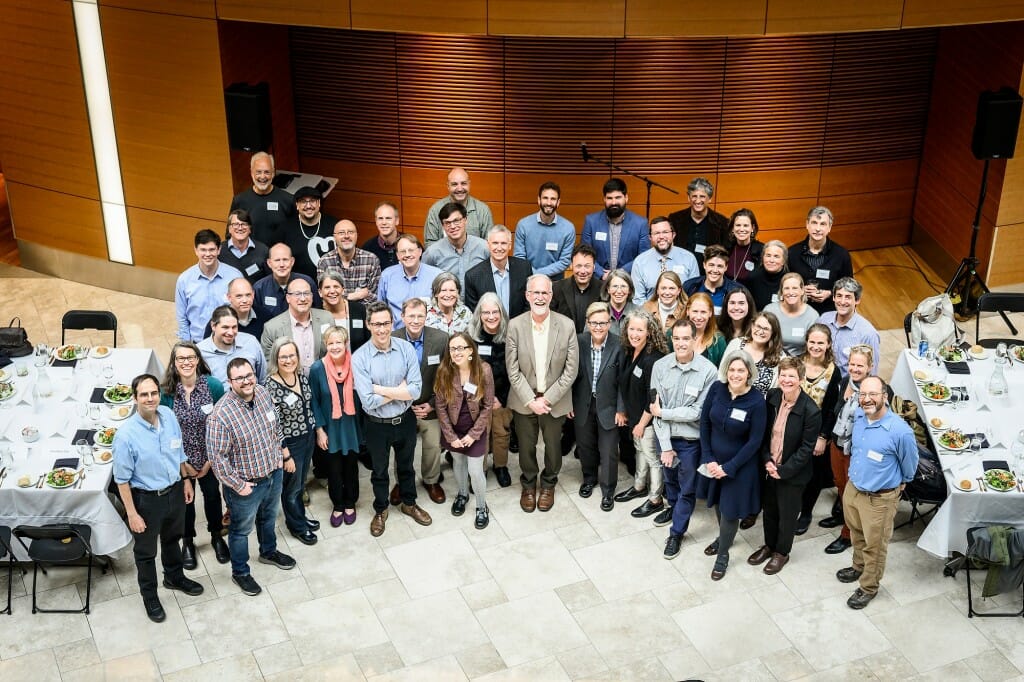 Large group of people posing for a photo