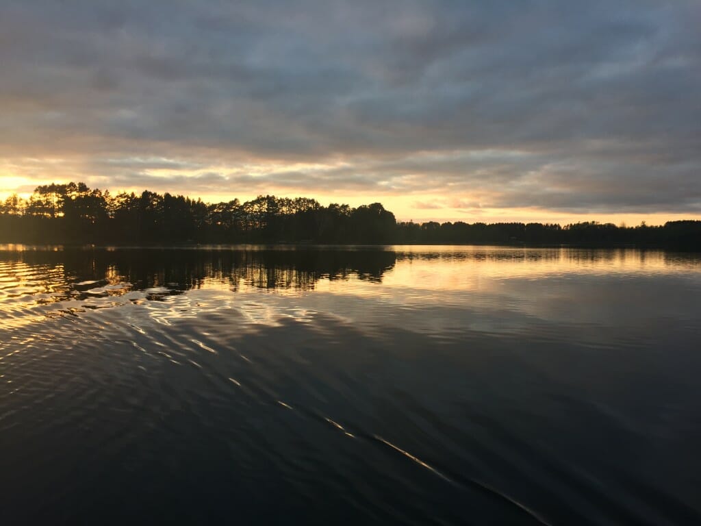 McDermott Lake under a cloudy sky