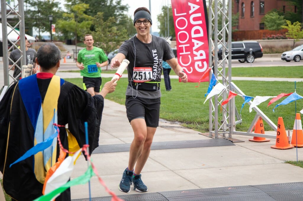 The race helps graduate students build community and meet people outside their disciplines prior to the start of the academic year. 