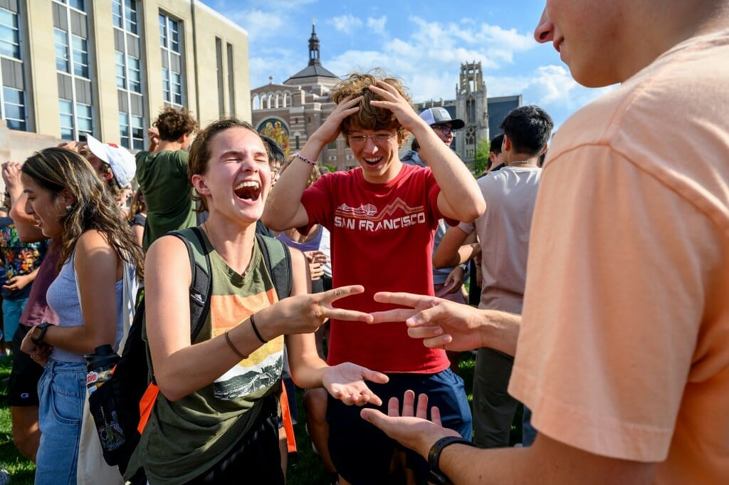 The rock-paper-scissors games got exciting.