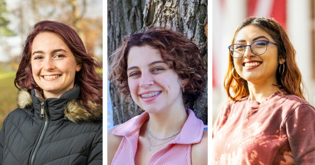 Portraits of Faith Demerath, Stella Harder and Joanna Hernandez